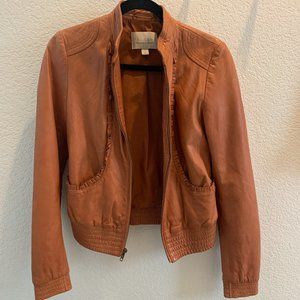 Hinge Rusty Brown Genuine Leather Jacket